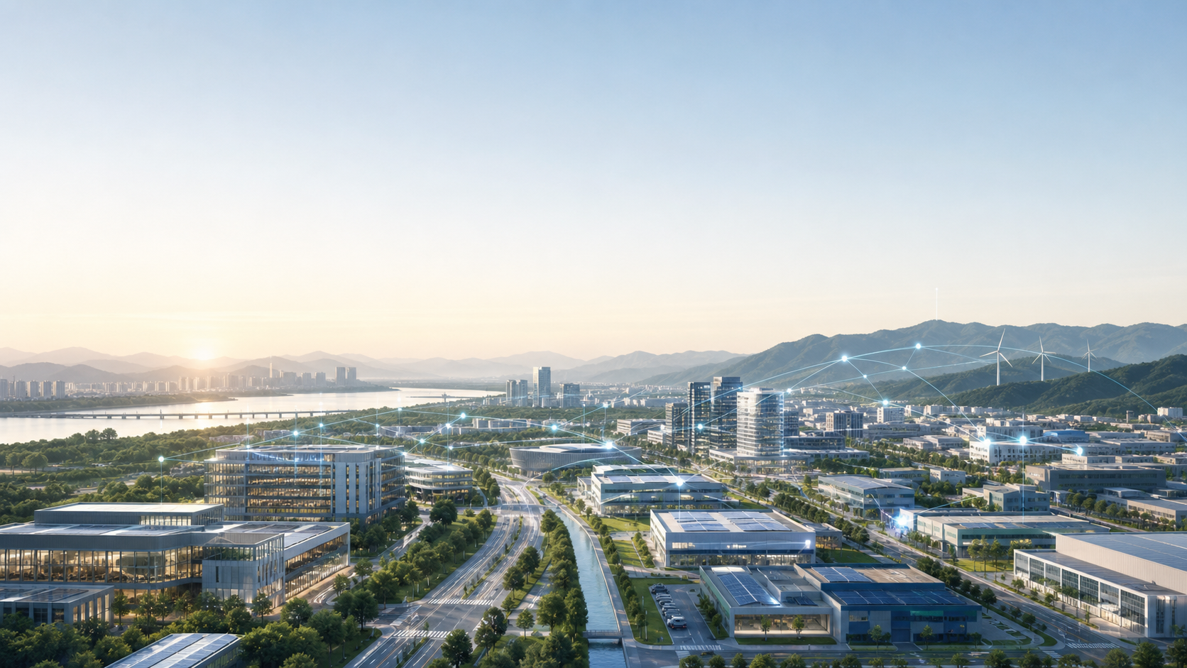 미래 산업도시 개념 이미지